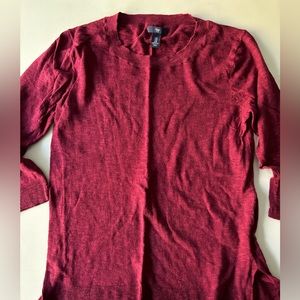 GAP 3/4 sleeve burgundy sweater